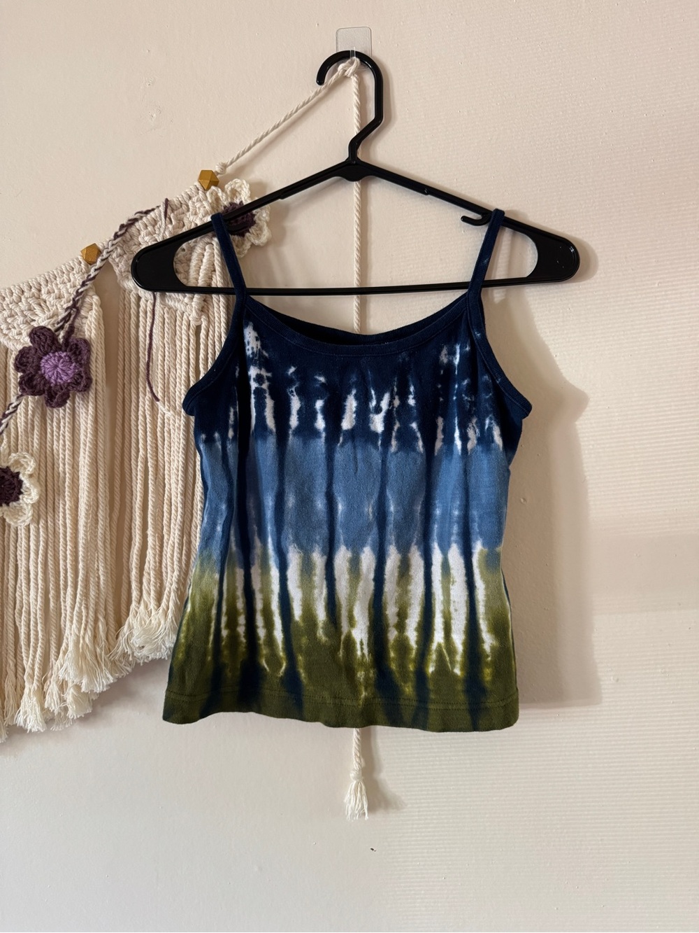 Tie-Dye Tank Top - Blue & Olive Greens